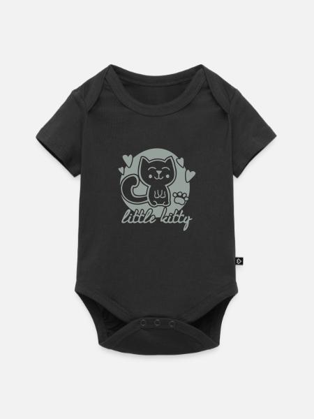 Little Kitty - Baby Premium Kurzarmbody - Schwarz