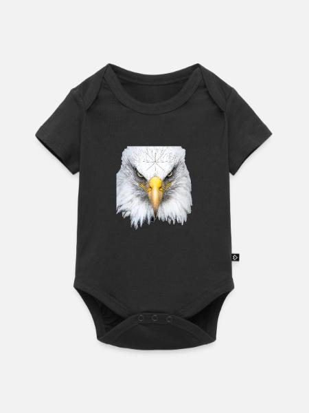 Adlerkopf - Baby Premium Kurzarmbody - Schwarz