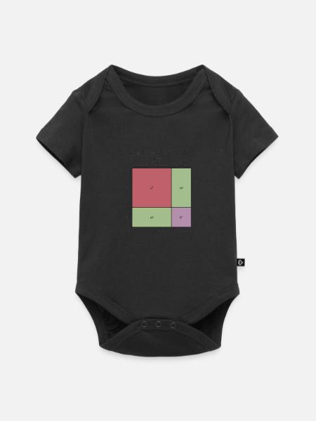 Binomische Formel - Baby Premium Kurzarmbody - Schwarz