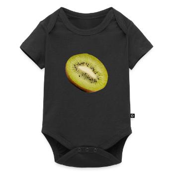 Kiwi - Baby Premium Kurzarmbody - Schwarz - Vorne
