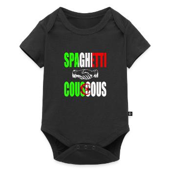 Spaghetti Couscous, nourriture italo-algérienne - Body à manches courtes Premium Bébé - noir - Devant