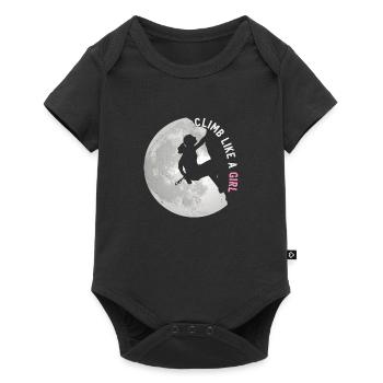 Climb Like A Girl Mountaineering Girls Climbing - Baby Premium short-sleeve bodysuit - black - Front