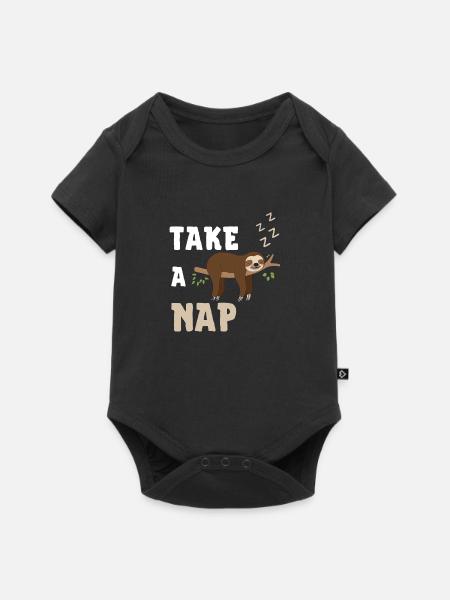 take a nap - Baby Premium Kurzarmbody - Schwarz