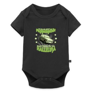 PAPPENPILOT  601 Trabi KULT grün - Baby Premium Kurzarmbody - Schwarz - Vorne
