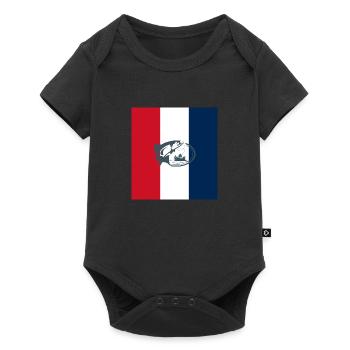 Drapeau français de la pêche - pêcheur français - Body à manches courtes Premium Bébé - noir - Devant