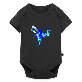 Breakdance Hip Hop Jungs Mädchen Hiphop Bboy Bre - Baby Premium Kurzarmbody - Schwarz - Vorne