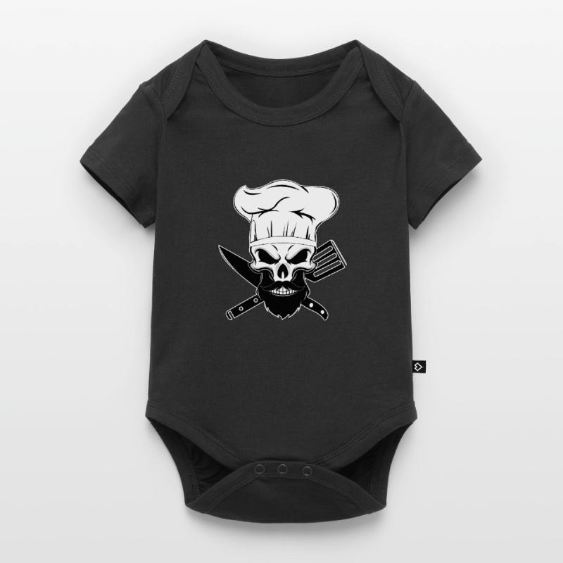 chef beard skeleton chef bearded bone baking Baby Premium short-sleeve bodysuit