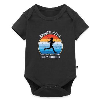 Runner Mama Funny Marathon Running Fête des mères - Body à manches courtes Premium Bébé - noir - Devant