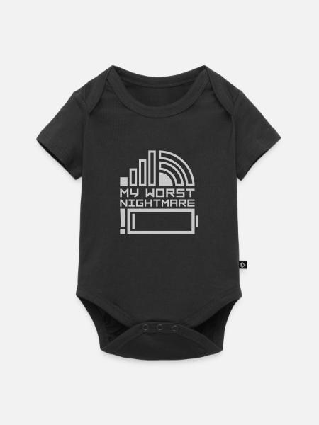 Logos my worst nightmare - Baby Premium Kurzarmbody - Schwarz