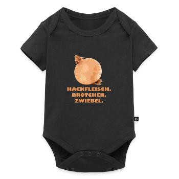 Hackfleisch. Brötchen. Zwiebel. - Baby Premium Kurzarmbody - Schwarz - Vorne