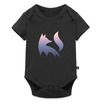 Fox Silhouette Forêt Nature Animal Renard Roux Forêt Animal - Body à manches courtes Premium Bébé - noir - Devant