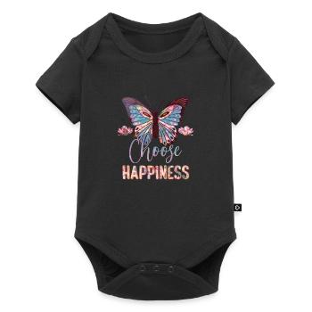 Butterfly Flower Floral Sayings Saying Flowers - Baby Premium short-sleeve bodysuit - black - Front