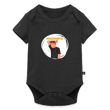 Morgenmüffel - Baby Premium Kurzarmbody - Schwarz - Vorne