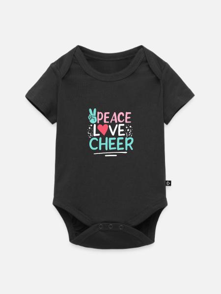 Frieden Liebe Jubel - Baby Premium Kurzarmbody - Schwarz