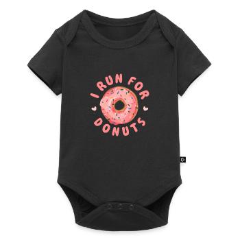 I run for Donuts Design for a donut or jokes lover - Baby Premium short-sleeve bodysuit - black - Front