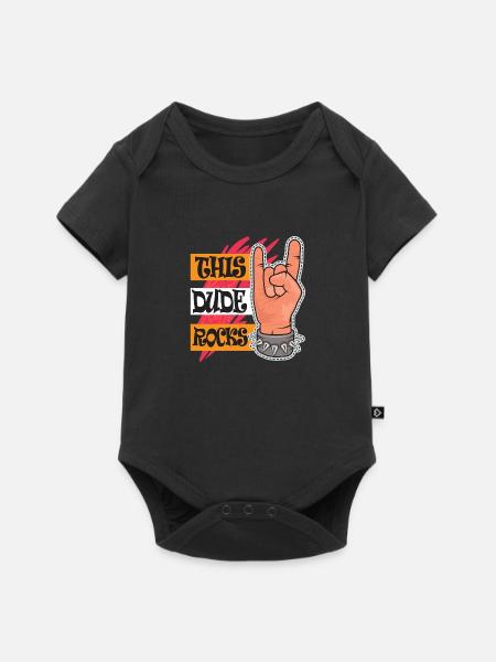 This Dude Rocks - Baby Premium Kurzarmbody - Schwarz
