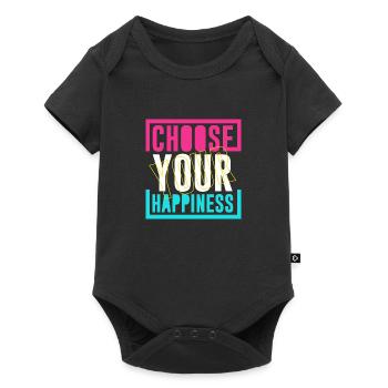 Choose happiness - Baby Premium short-sleeve bodysuit - black - Front
