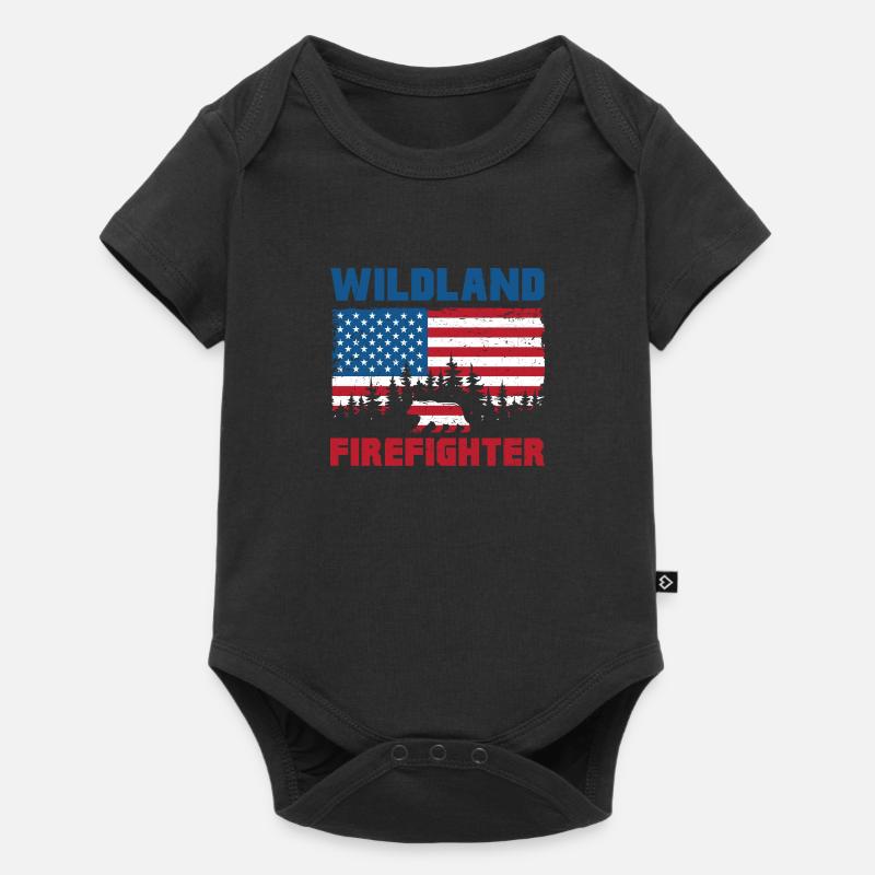 Drapeau des États-Unis Conception des pompiers forestiers - Body à manches courtes Premium Bébé - noir