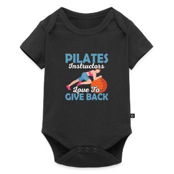 Pilates Instructors Love To Give Back Exercise Fit - Baby Premium short-sleeve bodysuit - black - Front