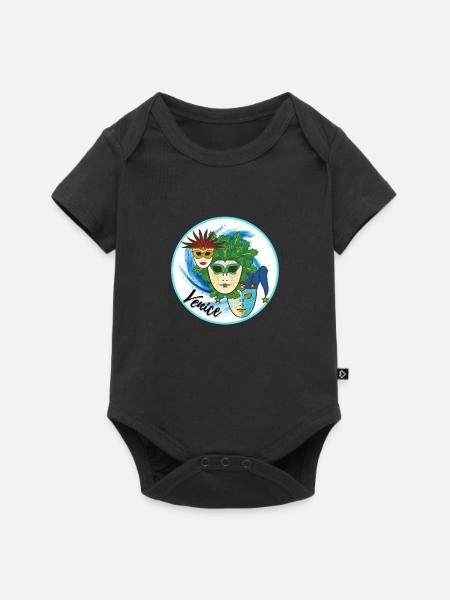 Venedig, Italien - Baby Premium Kurzarmbody - Schwarz