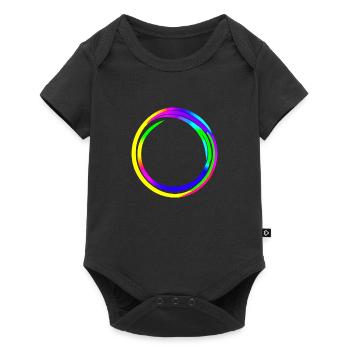 Rainbow dégradé coloré cool rétro tendance Art 4 - Body à manches courtes Premium Bébé - noir - Devant