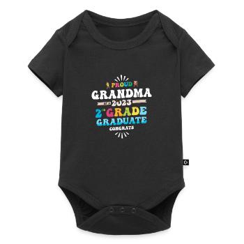 Proud Grandma of a 2nd Grade Class of 2023 - Baby Premium short-sleeve bodysuit - black - Front