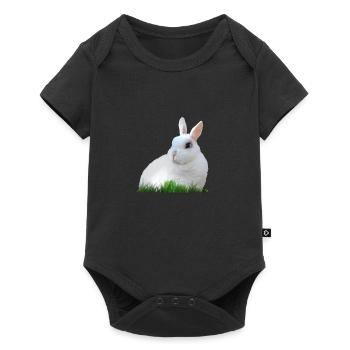 Rabbit Rabbit Easter Easter Animal Fauna - Baby Premium short-sleeve bodysuit - black - Front