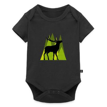 Cerf - Body à manches courtes Premium Bébé - noir - Devant