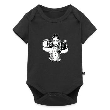 Skatergirl // Illustration - Body à manches courtes Premium Bébé - noir - Devant