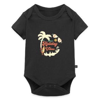 Holiday Vibes Old School Retro - Baby Premium short-sleeve bodysuit - black - Front