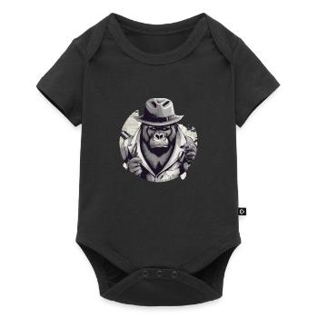 The gorilla - Baby Premium short-sleeve bodysuit - black - Front