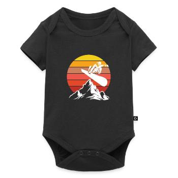 Snowboarder Winter Sports Snow - Baby Premium short-sleeve bodysuit - black - Front