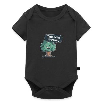 Bitte keine Werbung sagt der Baum - Baby Premium Kurzarmbody - Schwarz - Vorne