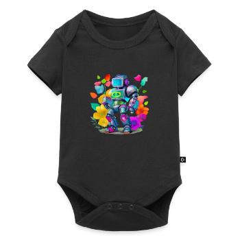 Robot - Baby Premium short-sleeve bodysuit - black - Front
