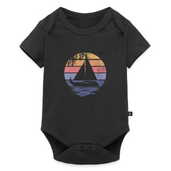 voilier voilier voilier voilier voilier voilier - Body à manches courtes Premium Bébé - noir - Devant