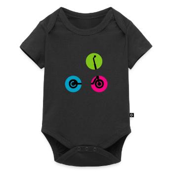 E-Scooter Roller - Baby Premium Kurzarmbody - Schwarz - Vorne