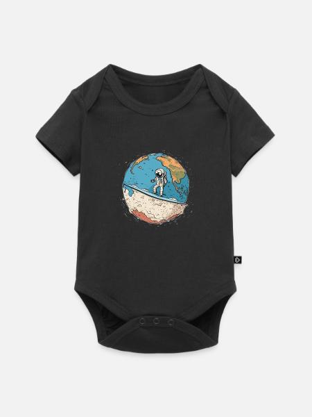 Astronaut - Baby Premium Kurzarmbody - Schwarz