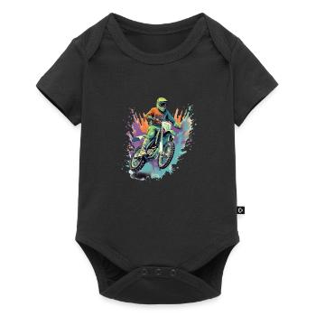 Motorcycle cross Fabio - Baby Premium short-sleeve bodysuit - black - Front