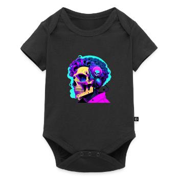 Musique jusqu’à la mort - Body à manches courtes Premium Bébé - noir - Devant