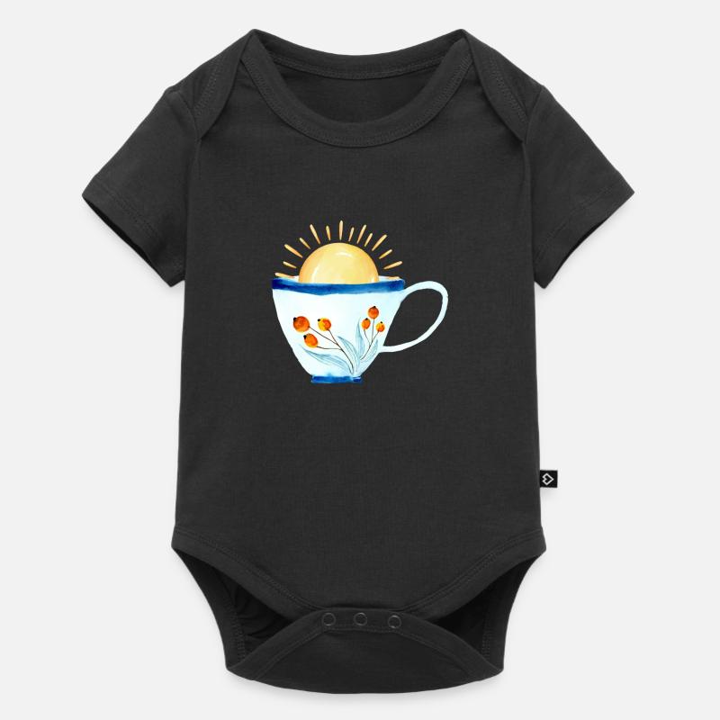 Tasse de soleil Idée cadeau Amateurs de café - Body à manches courtes Premium Bébé - noir