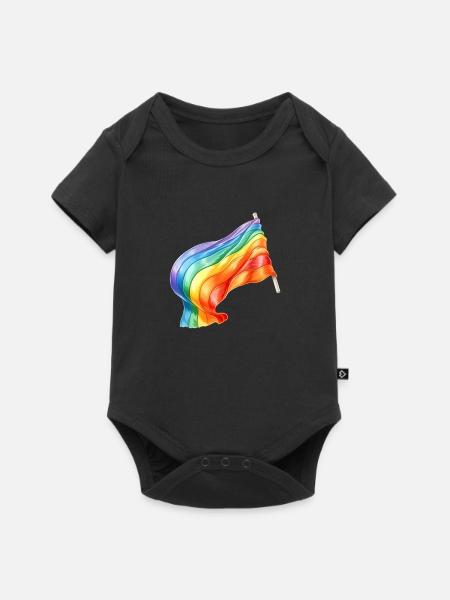 Flag of Tolerance and Diversity-LGBT Pride - Baby Premium short-sleeve bodysuit - black