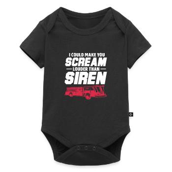 I could make you scream louder than siren - Baby Premium Kurzarmbody - Schwarz - Vorne