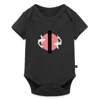 balance - Baby Premium Kurzarmbody - Schwarz - Vorne
