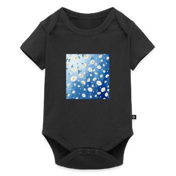 Vintage Kamille Blume Vintage Chamomile Flower - Baby Premium short-sleeve bodysuit - black - Front