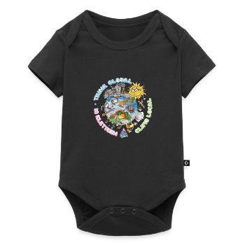Pensez à l’escalade globale Fond sombre local - Body à manches courtes Premium Bébé - noir - Devant