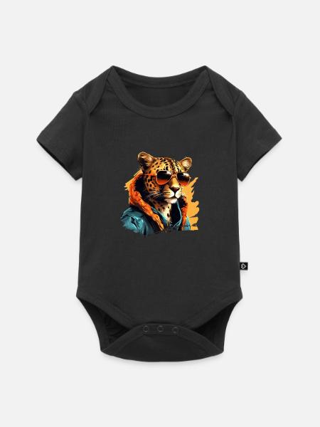 Streetstyle-Gepard | Geparden-Liebhaber - Baby Premium Kurzarmbody - Schwarz