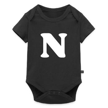 Letter n - Baby Premium short-sleeve bodysuit - black - Front