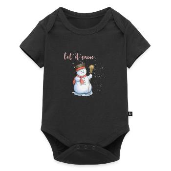 let it snow - Baby Premium short-sleeve bodysuit - black - Front