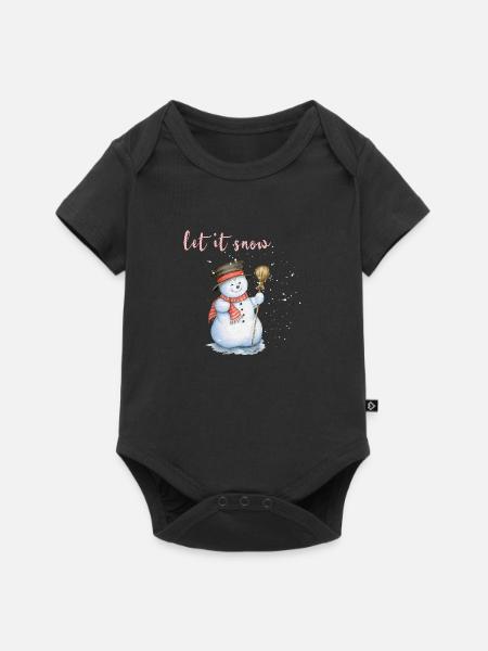 let it snow - Baby Premium Kurzarmbody - Schwarz