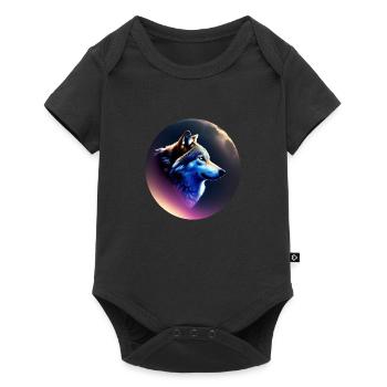 Wolf - Baby Premium short-sleeve bodysuit - black - Front